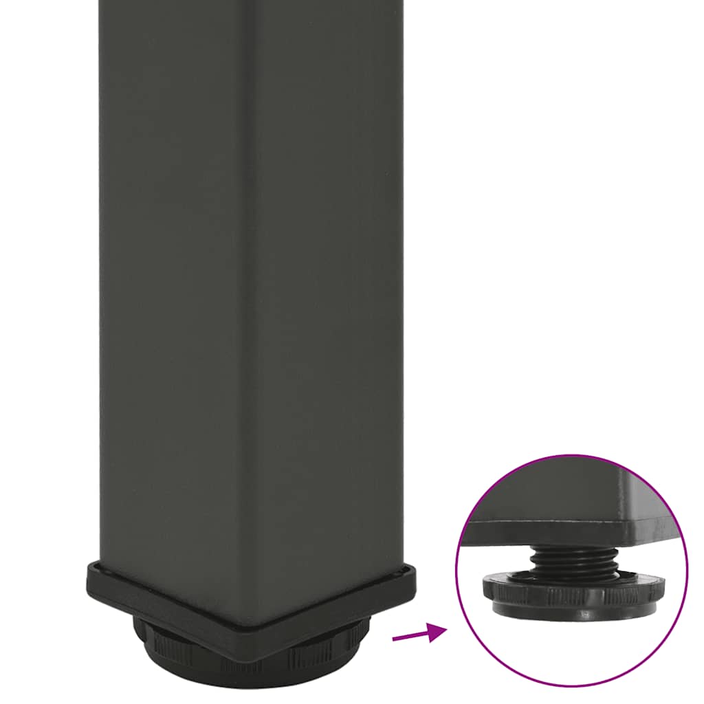 vidaXL Bar Table Legs 4 pcs Anthracite 90-92 cm Steel