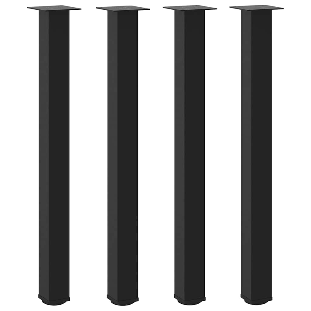vidaXL Bar Table Legs 4 pcs Black 100-102 cm Steel