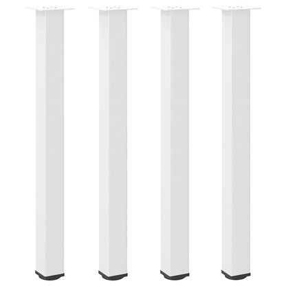 vidaXL Bar Table Legs 4 pcs White 100-102 cm Steel