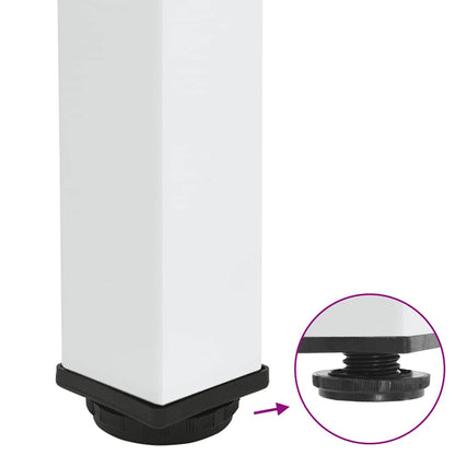 vidaXL Bar Table Legs 4 pcs White 100-102 cm Steel