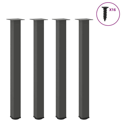 vidaXL Bar Table Legs 4 pcs Anthracite 100-102 cm Steel