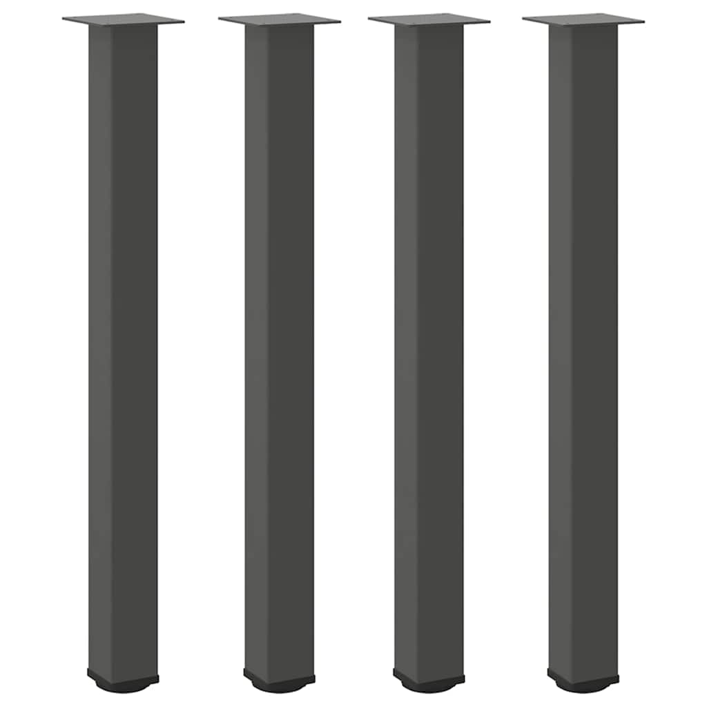 vidaXL Bar Table Legs 4 pcs Anthracite 100-102 cm Steel