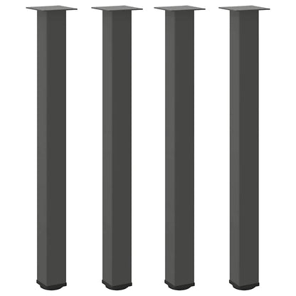 vidaXL Bar Table Legs 4 pcs Anthracite 100-102 cm Steel