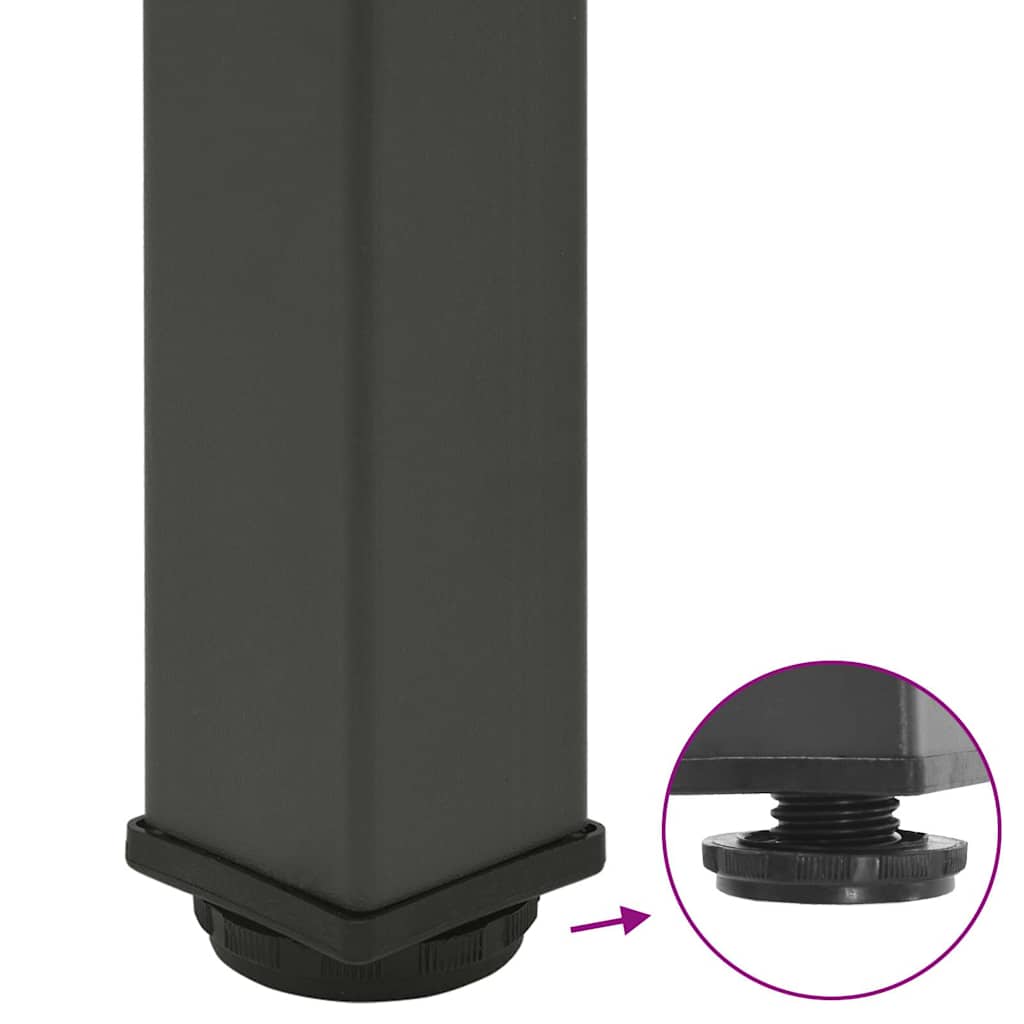 vidaXL Bar Table Legs 4 pcs Anthracite 100-102 cm Steel