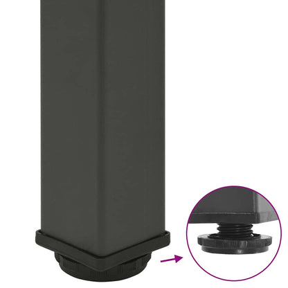 vidaXL Bar Table Legs 4 pcs Anthracite 100-102 cm Steel
