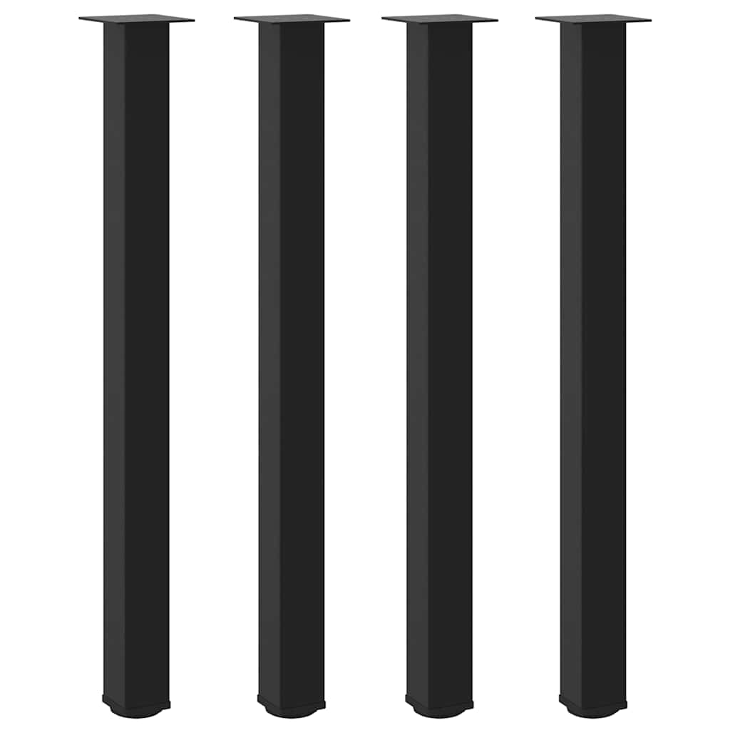 vidaXL Bar Table Legs 4 pcs Black 110-112 cm Steel