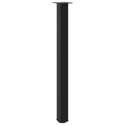 vidaXL Bar Table Legs 4 pcs Black 110-112 cm Steel