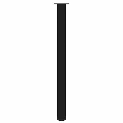 vidaXL Bar Table Legs 4 pcs Black 110-112 cm Steel