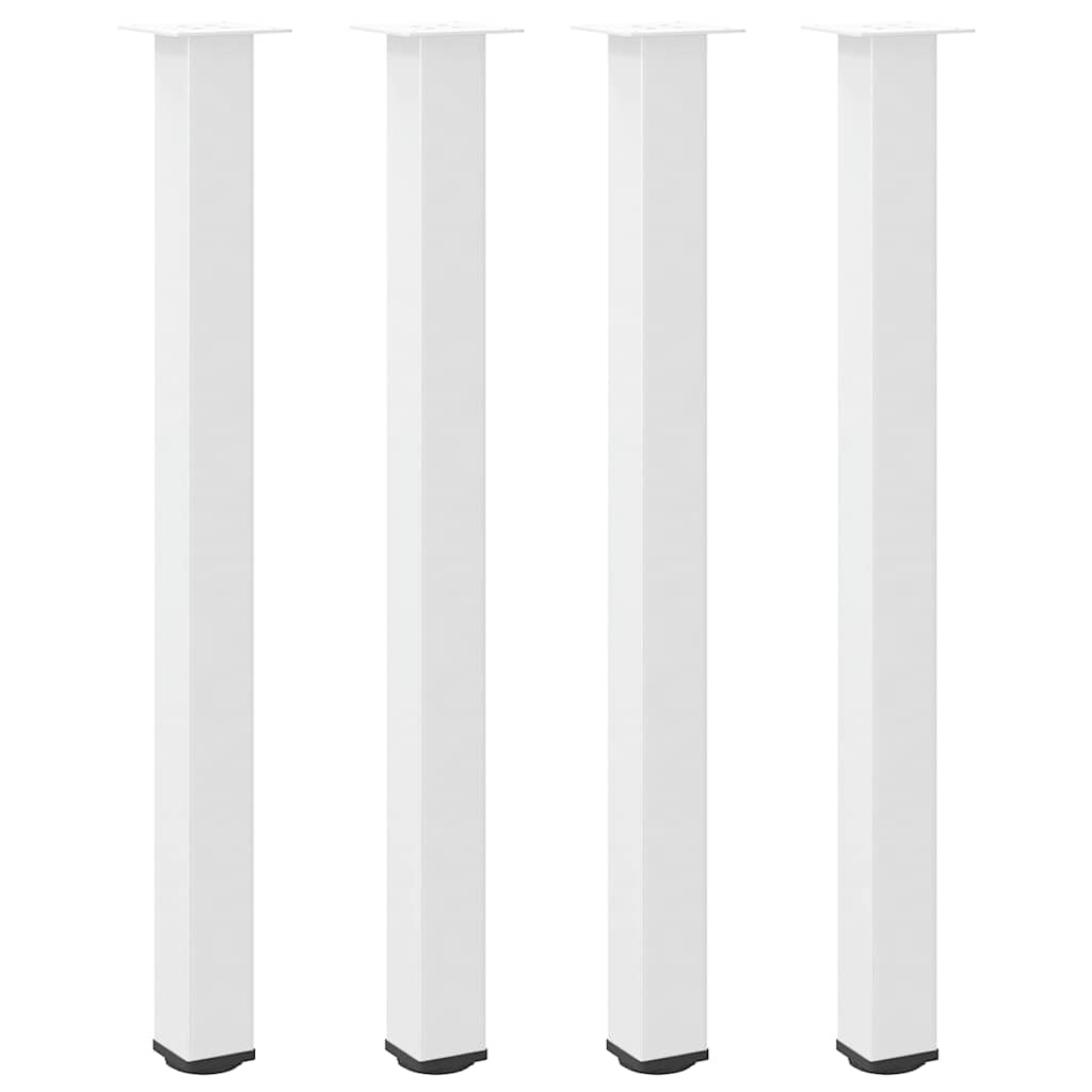 vidaXL Bar Table Legs 4 pcs White 110-112 cm Steel