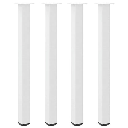 vidaXL Bar Table Legs 4 pcs White 110-112 cm Steel