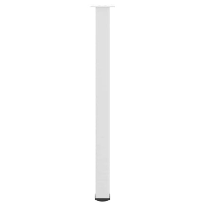 vidaXL Bar Table Legs 4 pcs White 110-112 cm Steel