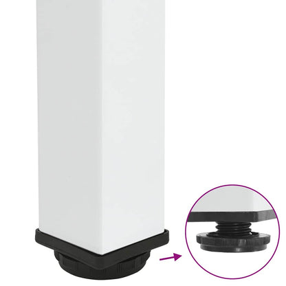vidaXL Bar Table Legs 4 pcs White 110-112 cm Steel