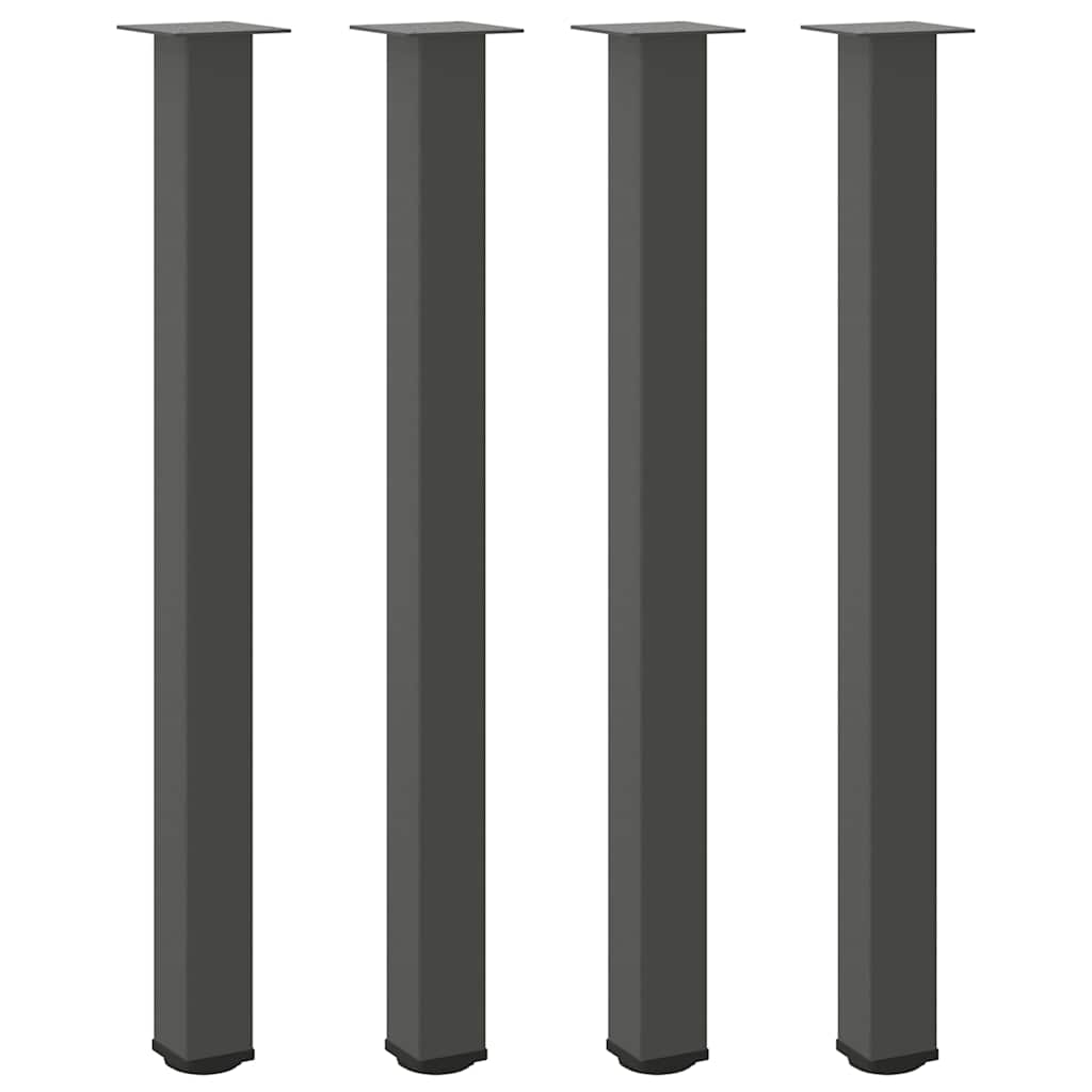 vidaXL Bar Table Legs 4 pcs Anthracite 110-112 cm Steel
