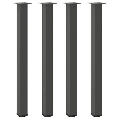 vidaXL Bar Table Legs 4 pcs Anthracite 110-112 cm Steel