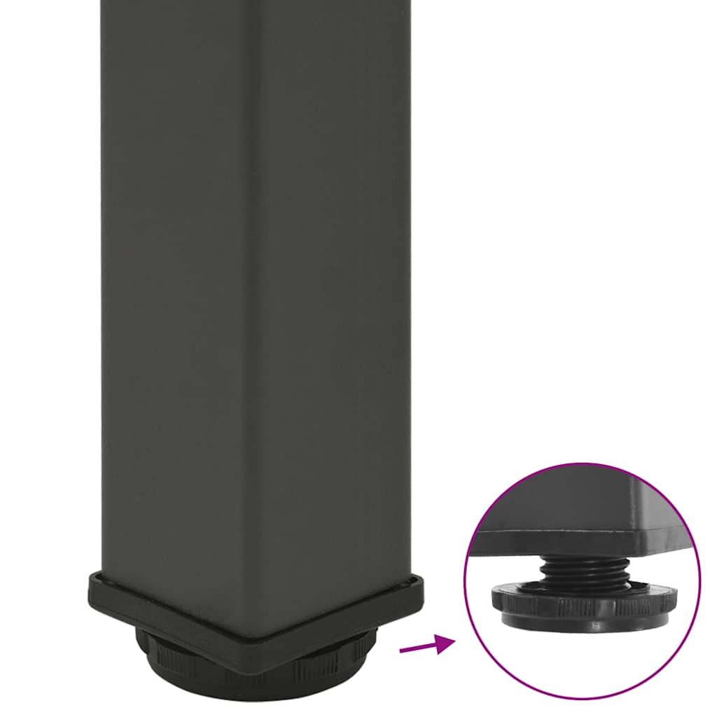vidaXL Bar Table Legs 4 pcs Anthracite 110-112 cm Steel