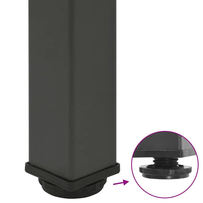 vidaXL Bar Table Legs 4 pcs Anthracite 110-112 cm Steel