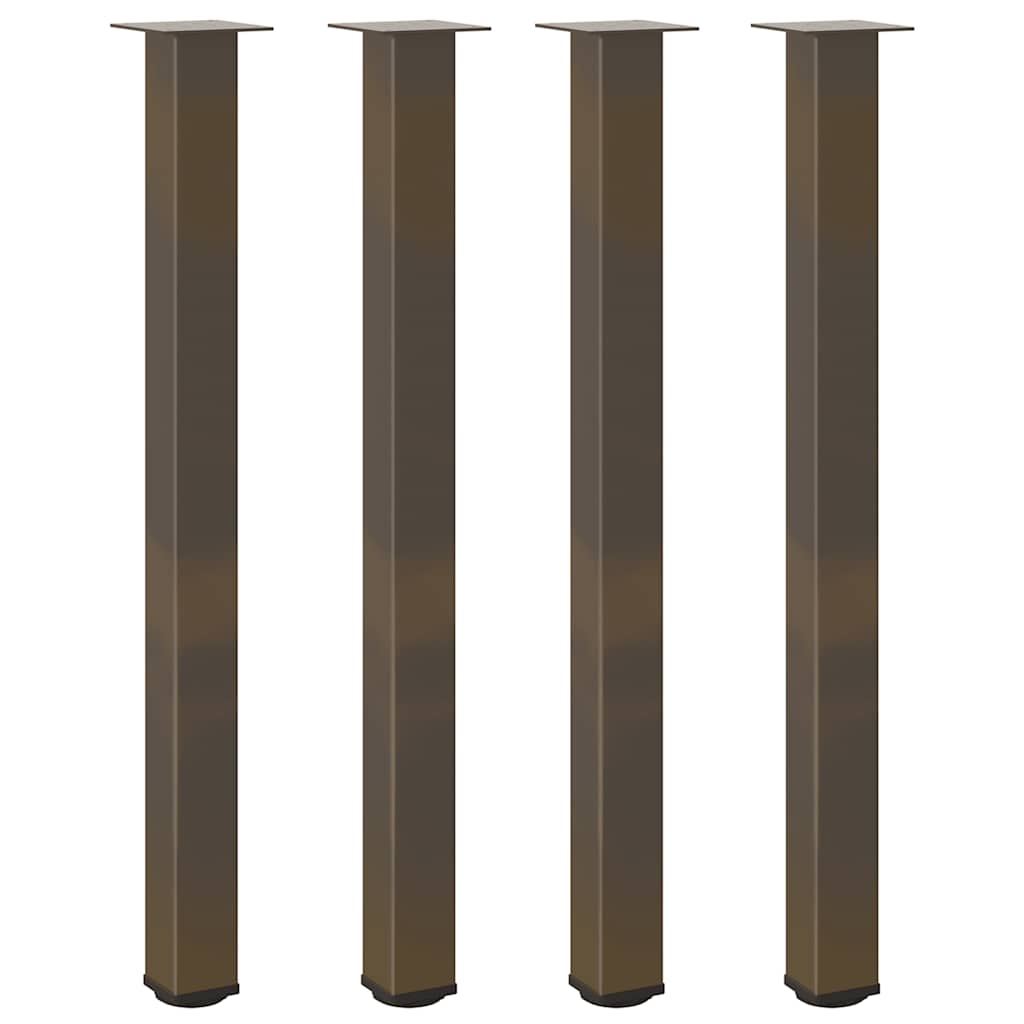 vidaXL Bar Table Legs 4 pcs Natural Steel 110-112 cm Steel