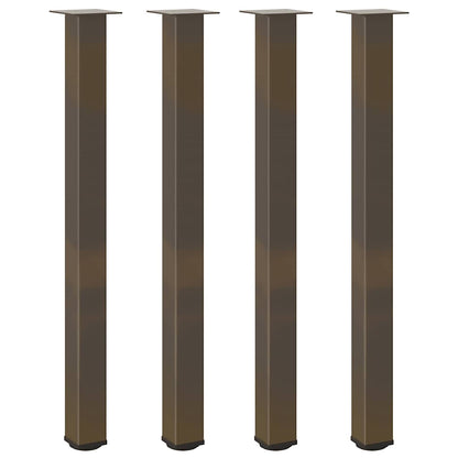 vidaXL Bar Table Legs 4 pcs Natural Steel 110-112 cm Steel