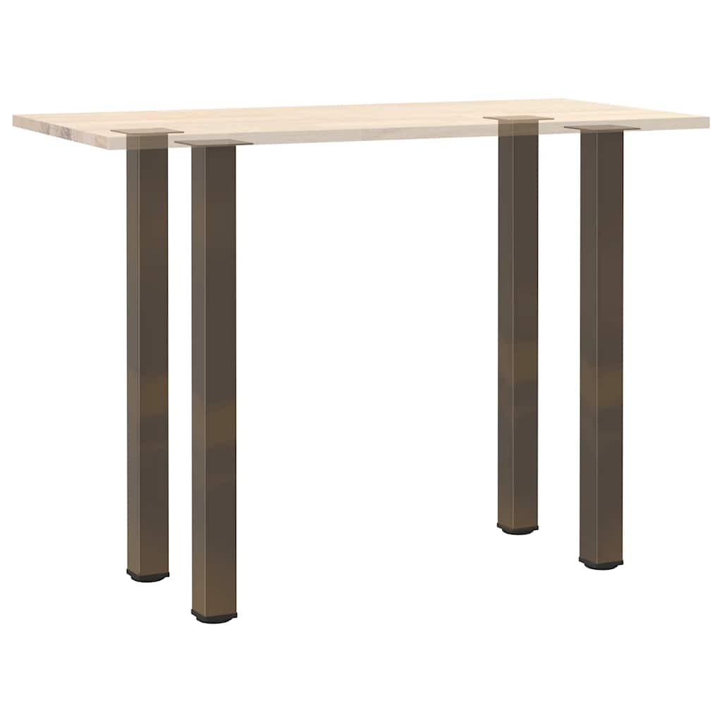 vidaXL Bar Table Legs 4 pcs Natural Steel 110-112 cm Steel