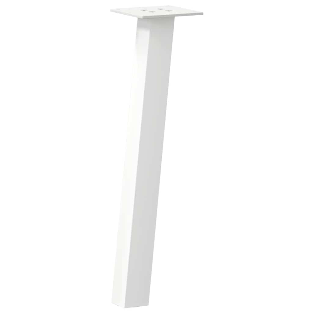 vidaXL Coffee Table Legs 4 pcs White 42 cm Steel