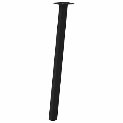vidaXL Console Table Legs 4 pcs Black 72 cm Steel