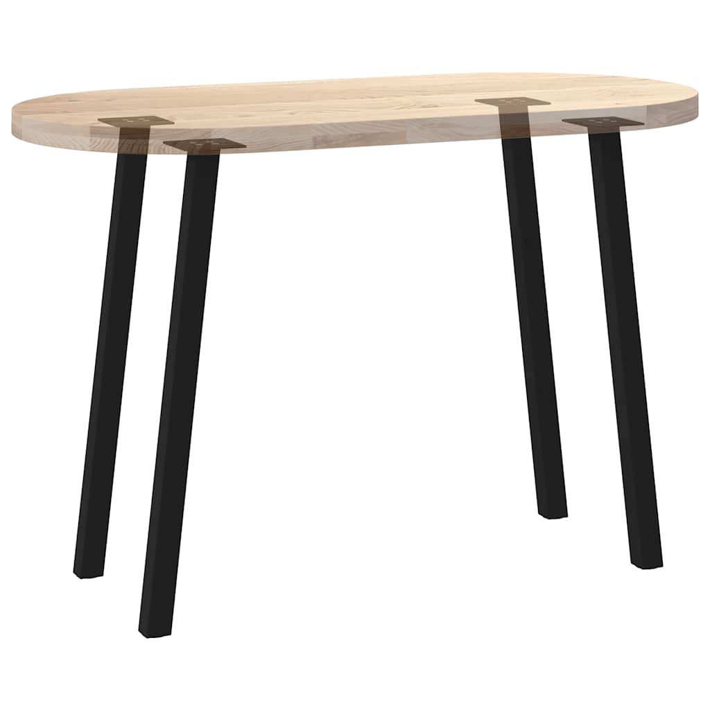 vidaXL Console Table Legs 4 pcs Black 72 cm Steel