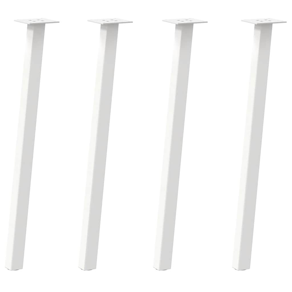 vidaXL Console Table Legs 4 pcs White 72 cm Steel