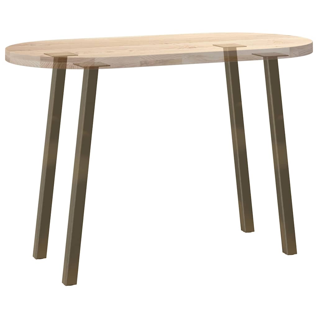 vidaXL Console Table Legs 4 pcs Natural Steel 72 cm Steel