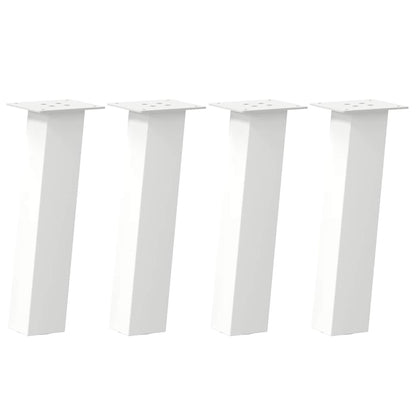 vidaXL Coffee Table Legs 4 pcs White 30 cm Steel