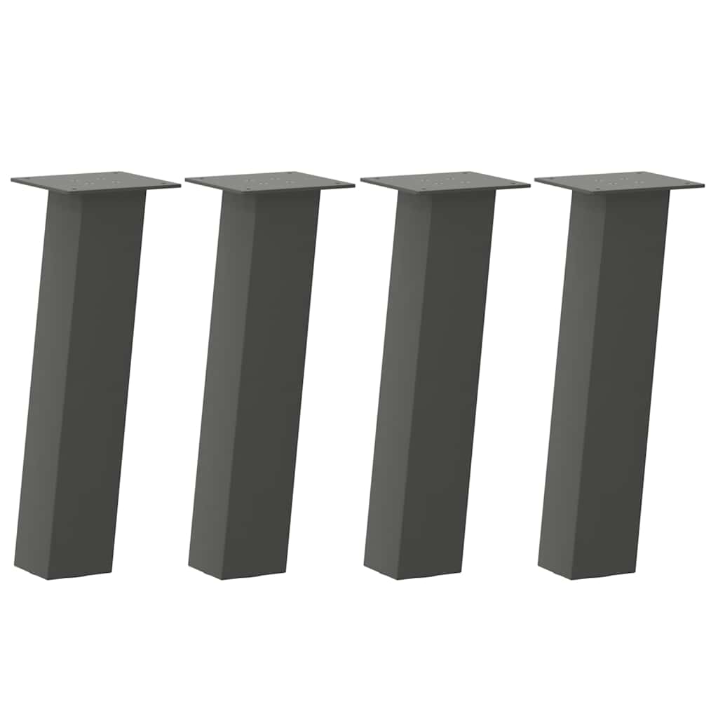 vidaXL Coffee Table Legs 4 pcs Anthracite 30 cm Steel