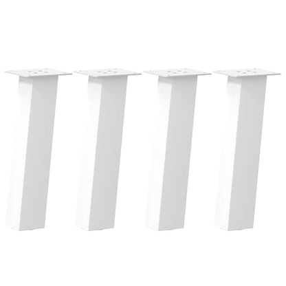vidaXL Coffee Table Legs 4 pcs White 42 cm Steel