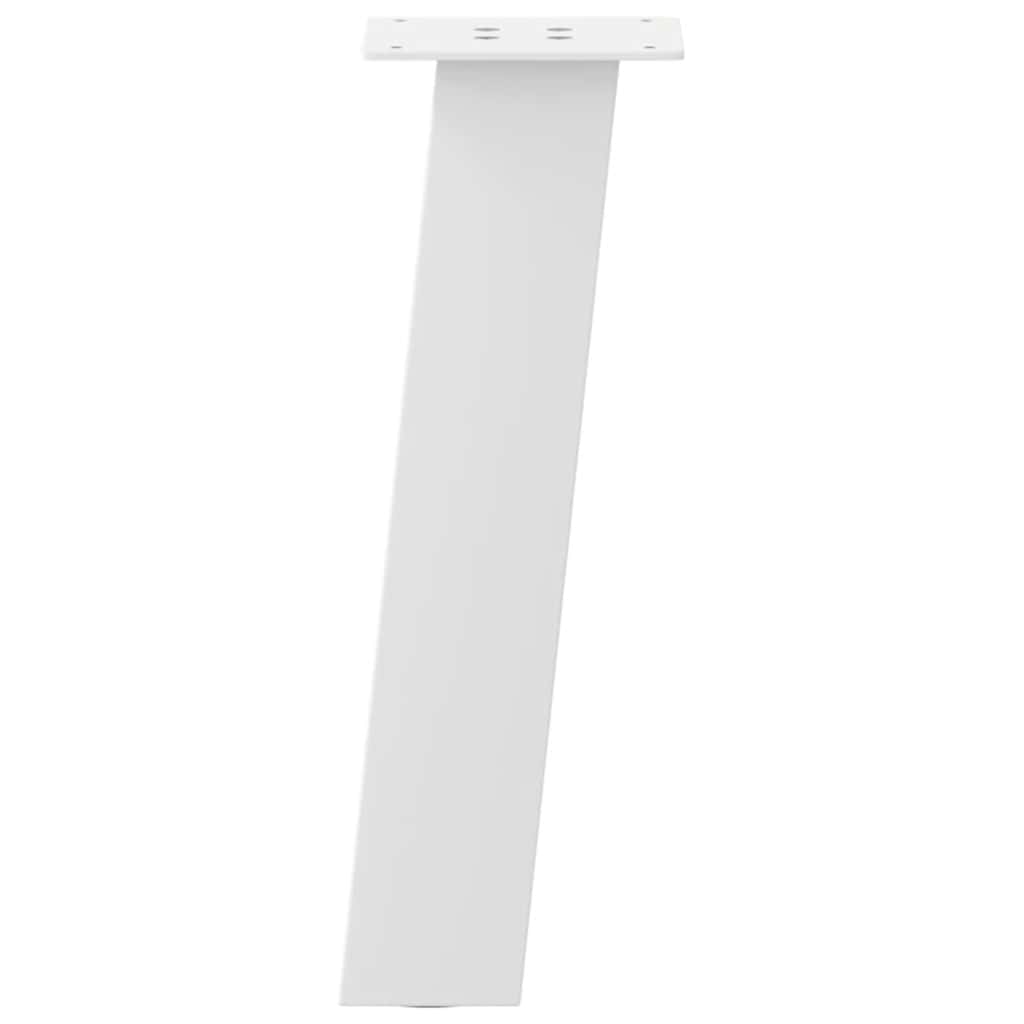 vidaXL Coffee Table Legs 4 pcs White 42 cm Steel