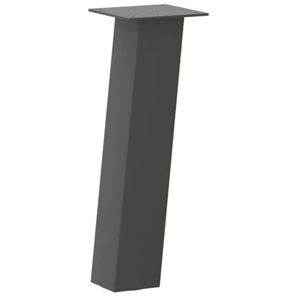 vidaXL Coffee Table Legs 4 pcs Anthracite 42 cm Steel