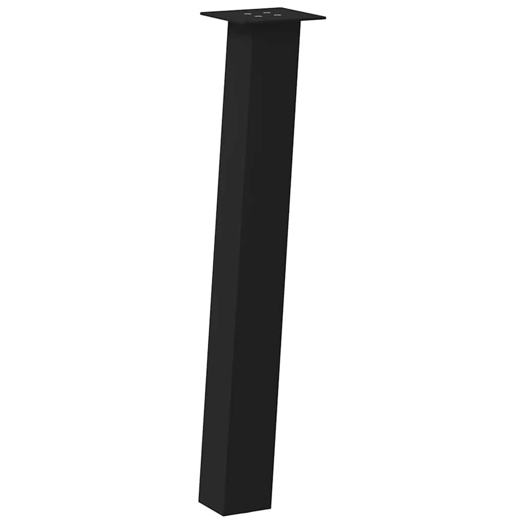 vidaXL Console Table Legs 4 pcs Black 72 cm Steel