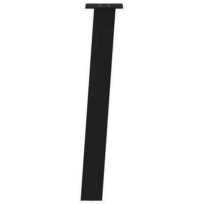 vidaXL Console Table Legs 4 pcs Black 72 cm Steel