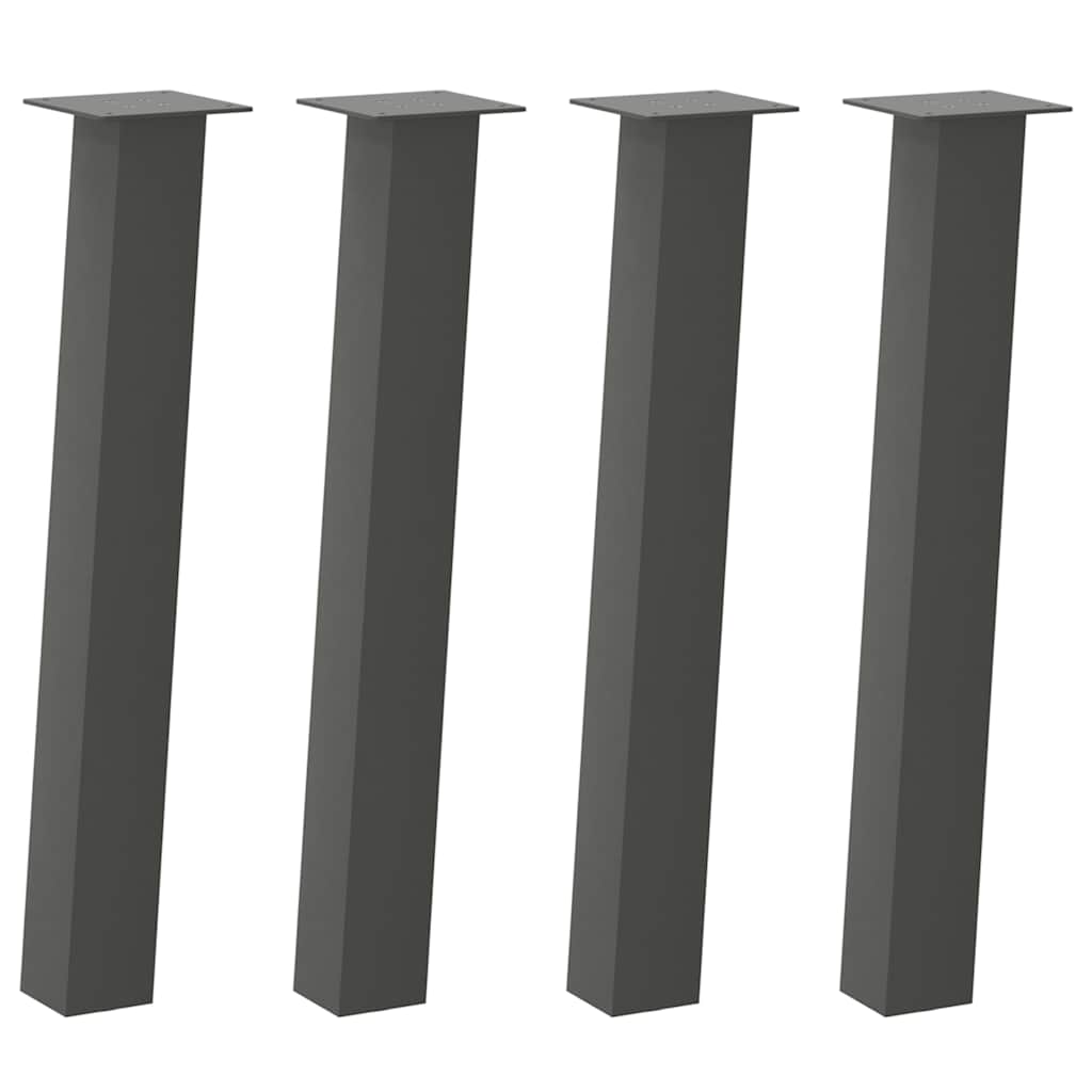 vidaXL Console Table Legs 4 pcs Anthracite 72 cm Steel