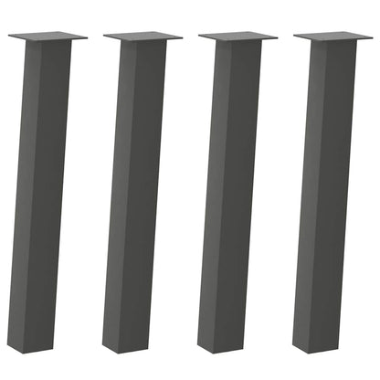 vidaXL Console Table Legs 4 pcs Anthracite 72 cm Steel