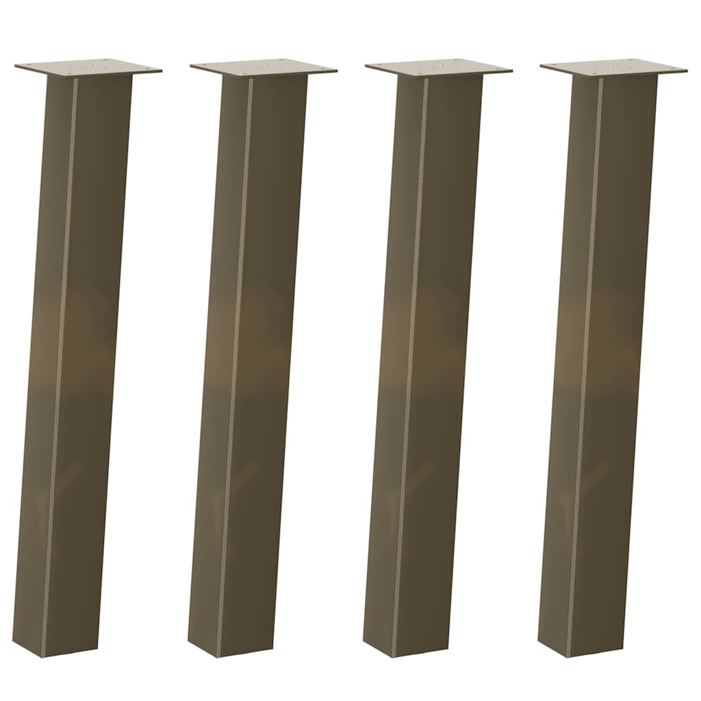 vidaXL Console Table Legs 4 pcs Natural Steel 72 cm Steel