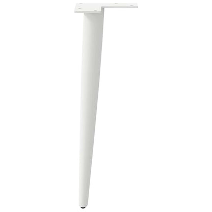 vidaXL Coffee Table Legs Conical Shape 4 pcs White 30-31 cm Steel