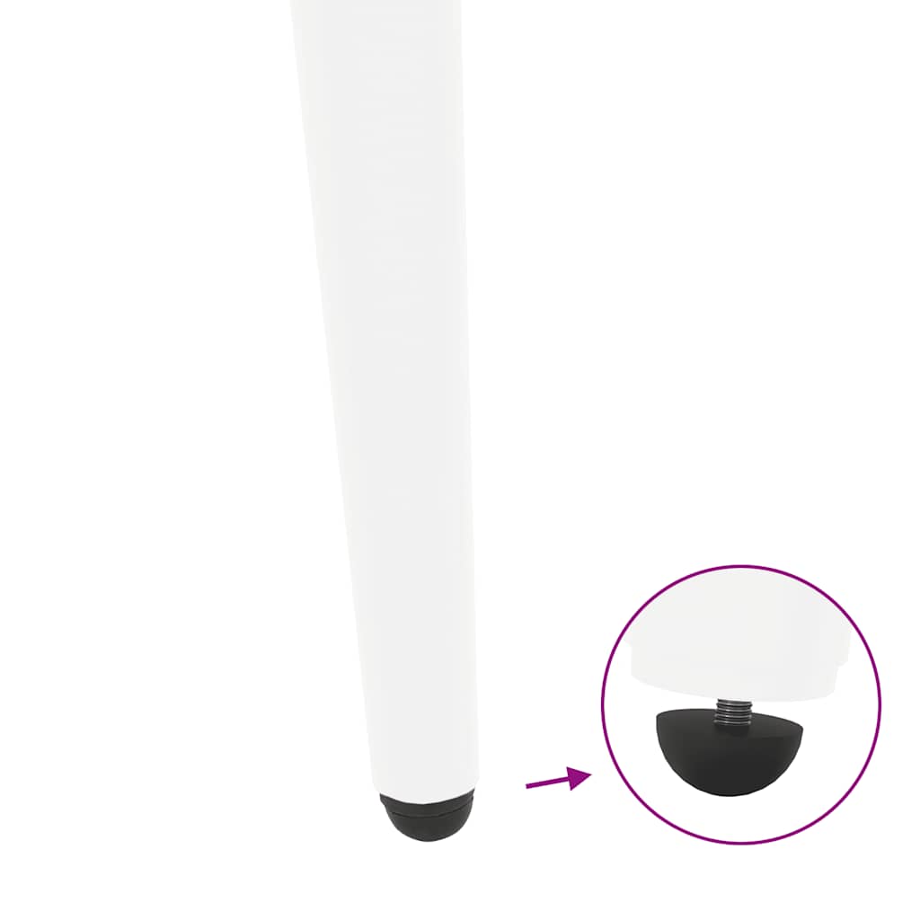 vidaXL Coffee Table Legs Conical Shape 4 pcs White 30-31 cm Steel