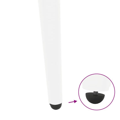 vidaXL Coffee Table Legs Conical Shape 4 pcs White 30-31 cm Steel