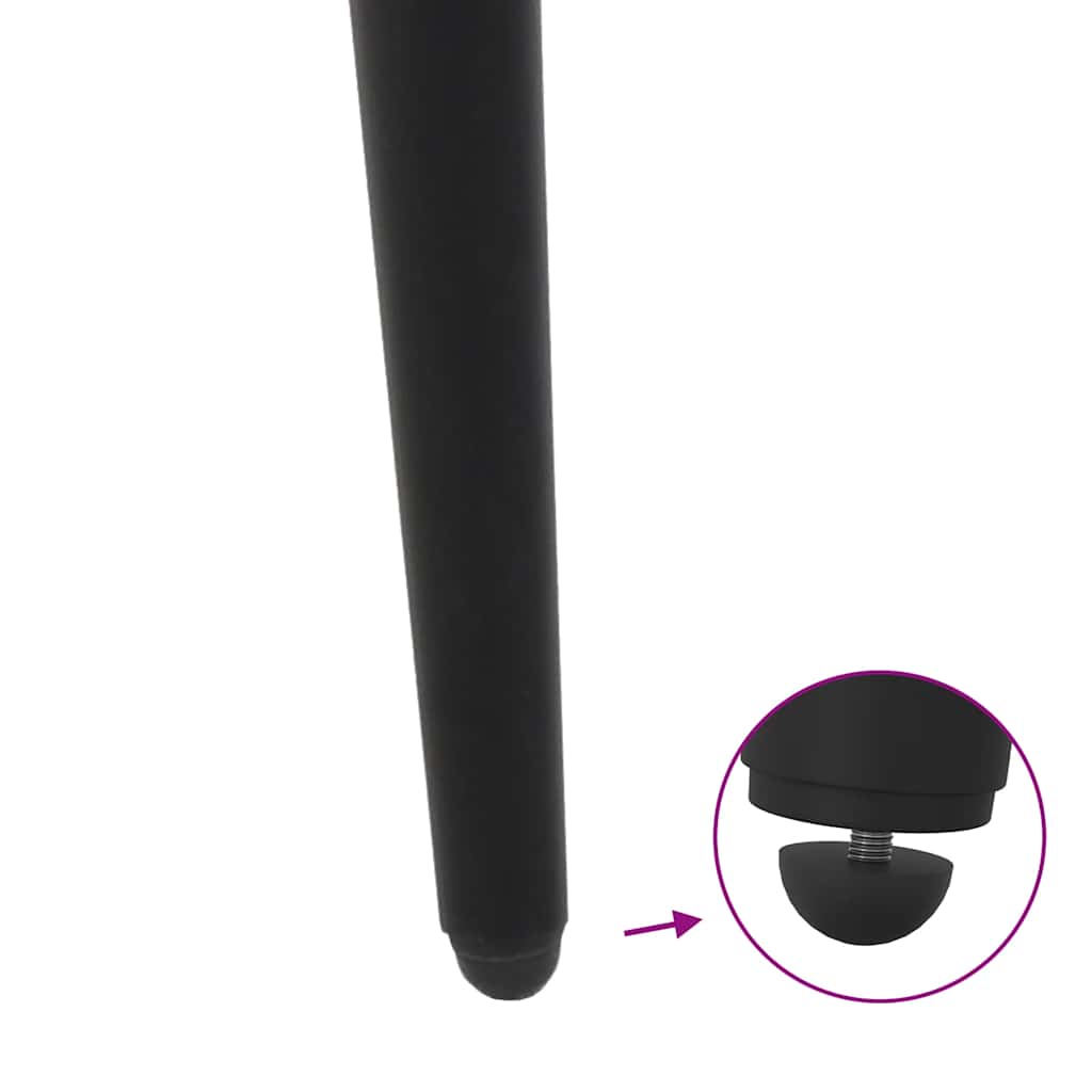 vidaXL Coffee Table Legs Conical Shape 4 pcs Black 42-43 cm Steel