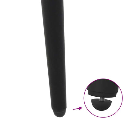 vidaXL Coffee Table Legs Conical Shape 4 pcs Black 42-43 cm Steel