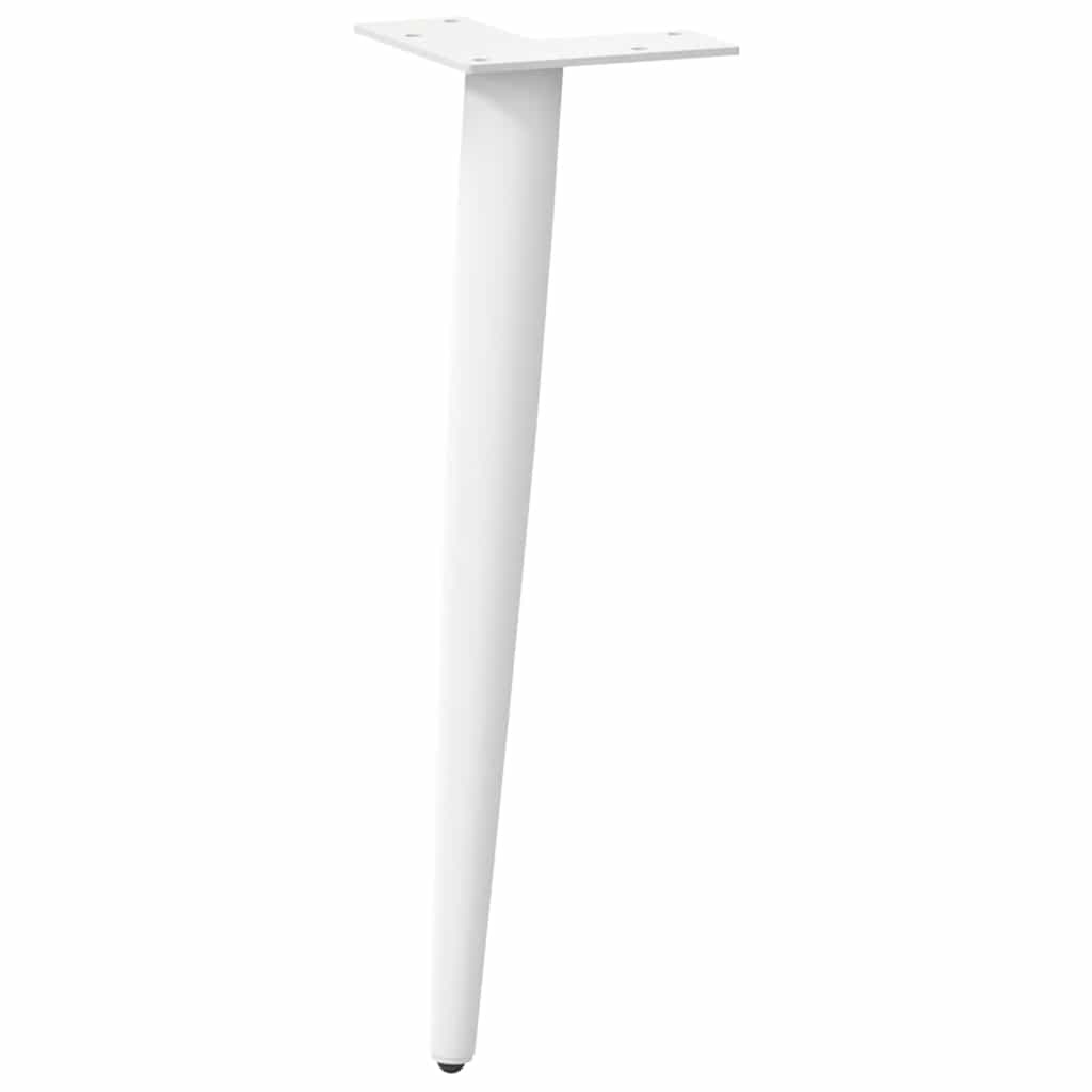 vidaXL Coffee Table Legs Conical Shape 4 pcs White 42-43 cm Steel