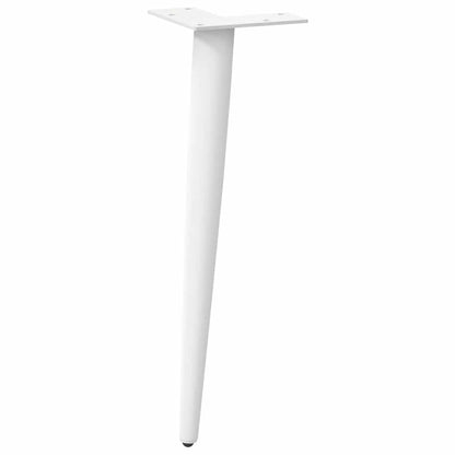 vidaXL Coffee Table Legs Conical Shape 4 pcs White 42-43 cm Steel