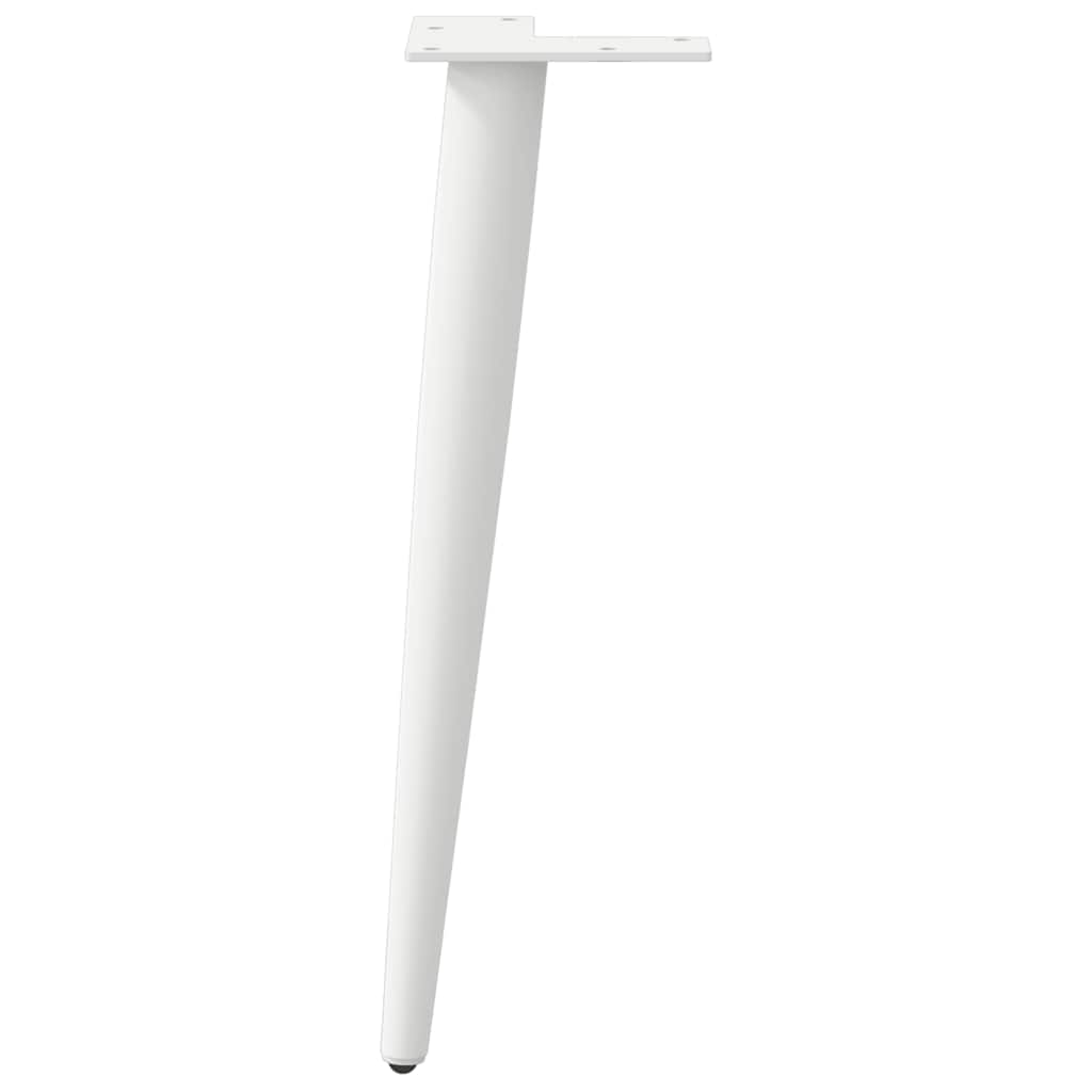 vidaXL Coffee Table Legs Conical Shape 4 pcs White 42-43 cm Steel