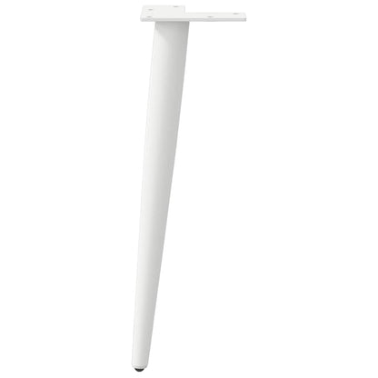vidaXL Coffee Table Legs Conical Shape 4 pcs White 42-43 cm Steel