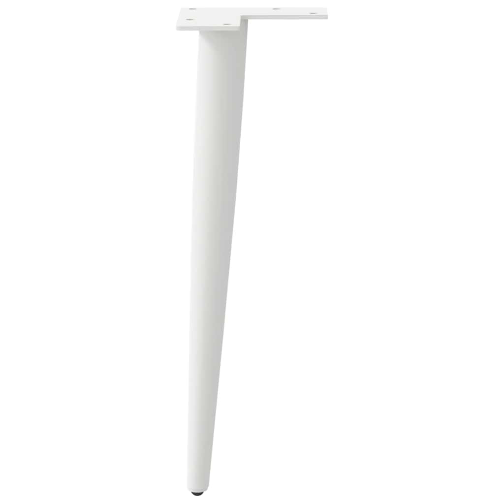 vidaXL Coffee Table Legs Conical Shape 4 pcs White 42-43 cm Steel