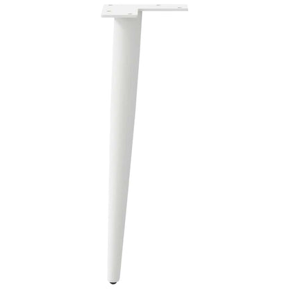 vidaXL Coffee Table Legs Conical Shape 4 pcs White 42-43 cm Steel
