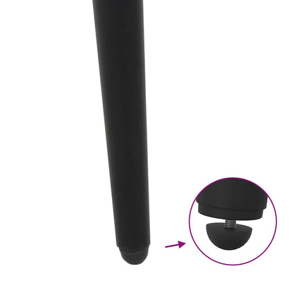 vidaXL Console Table Legs Conical Shape 4 pcs Black 72-73 cm Steel